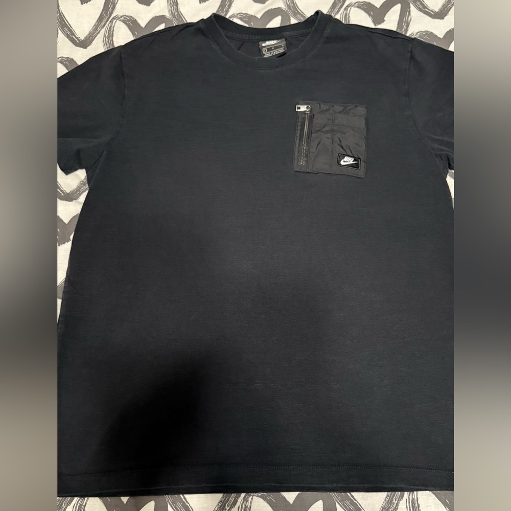 Nike Black Tee with Zippered Pocket